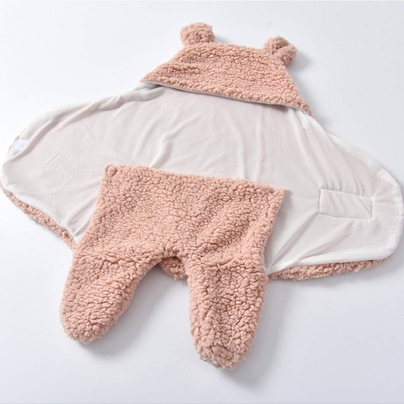 Baby Girl's Cute Cotton Plush Receiving Blanket Sleeping Wrap Swaddle - Picture 5 of 10
